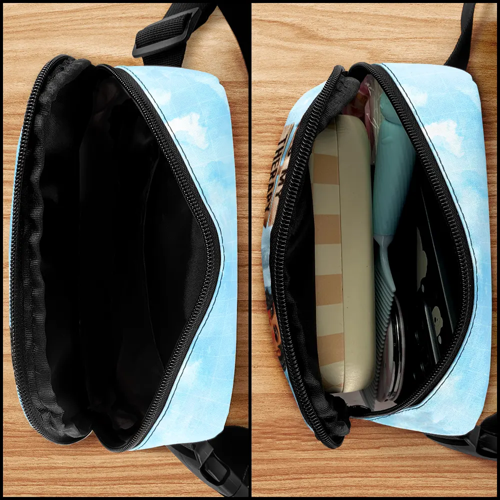 Collect Moments Not Things Travel Is My Therapy - Personalized Crossbody Belt Bag - Image 4