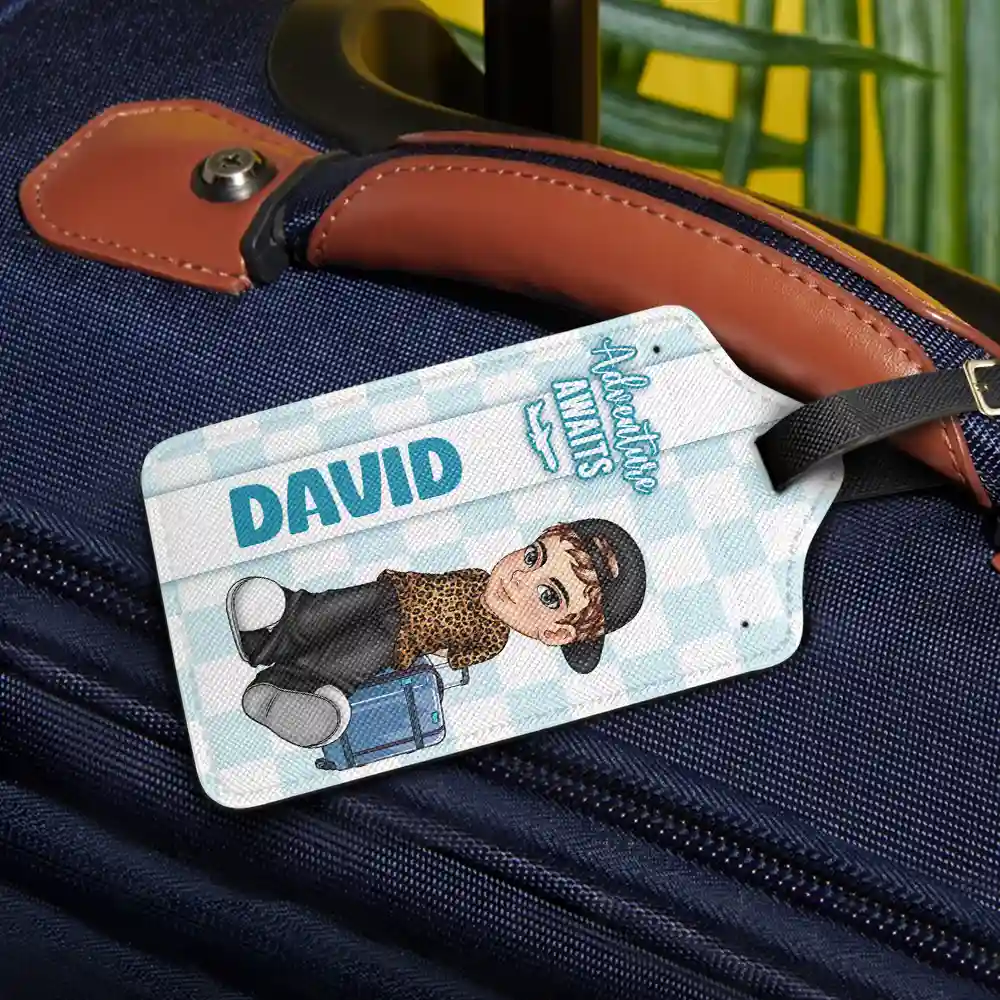 Collect Moments Not Things Travel Lover Y2K - Personalized Luggage Tag - Image 2