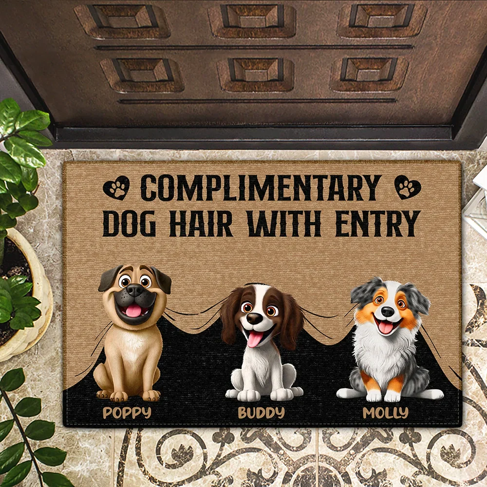 Complimentary Dog Hair With Entry - Personalized Doormat - Image 2