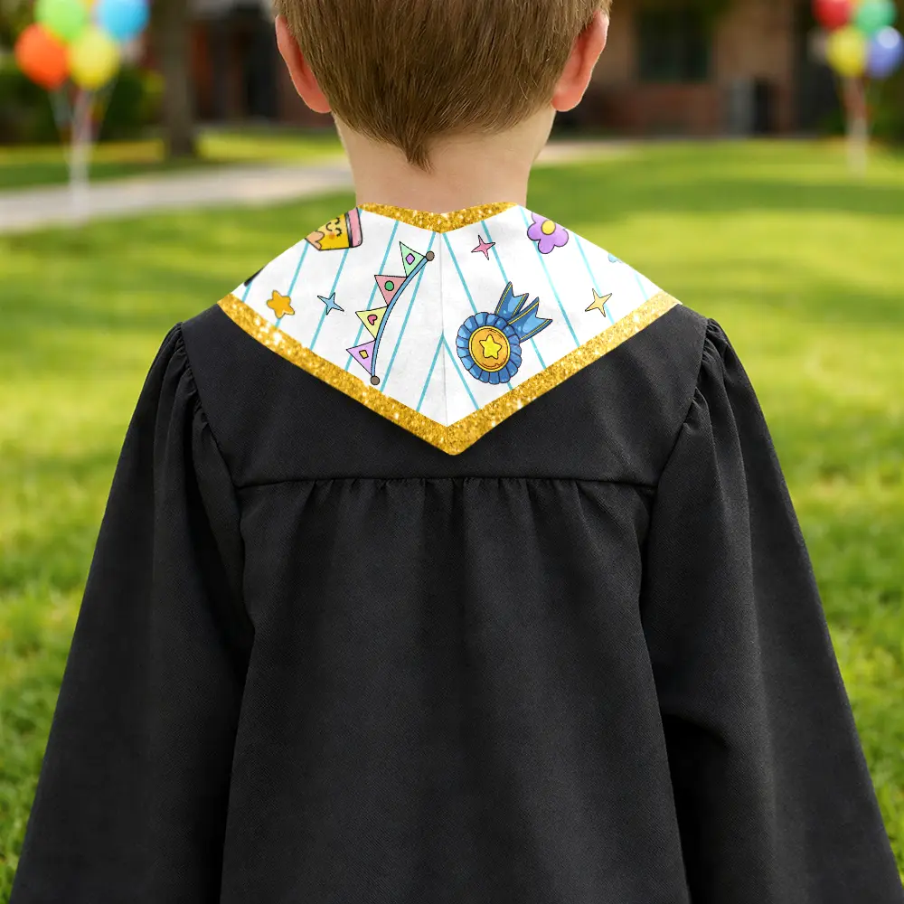 Congrats Graduation Cute Kid - Personalized Kid Graduation Stole - Image 3