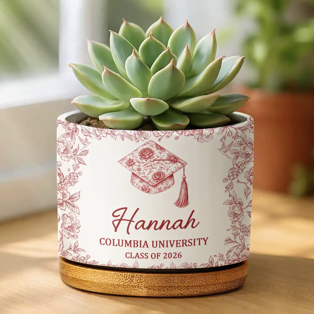 Congrats Graduation - Personalized Ceramic Plant Pot - Image 2