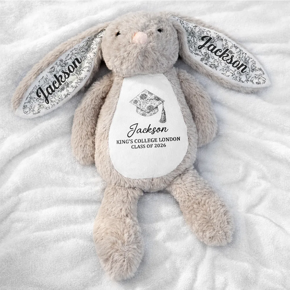 Congrats Graduation - Personalized Soft Toy Bunny - Image 2