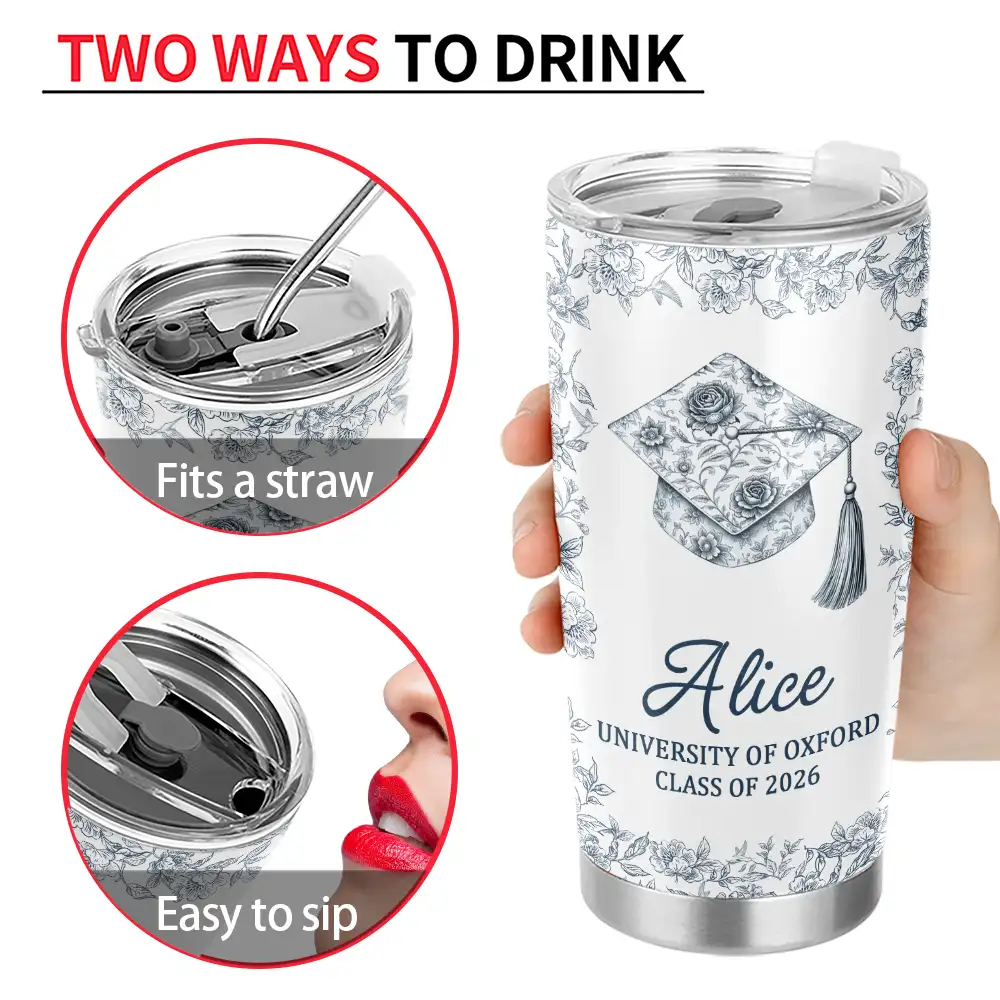 Congrats Graduation - Personalized Tumbler - Image 4