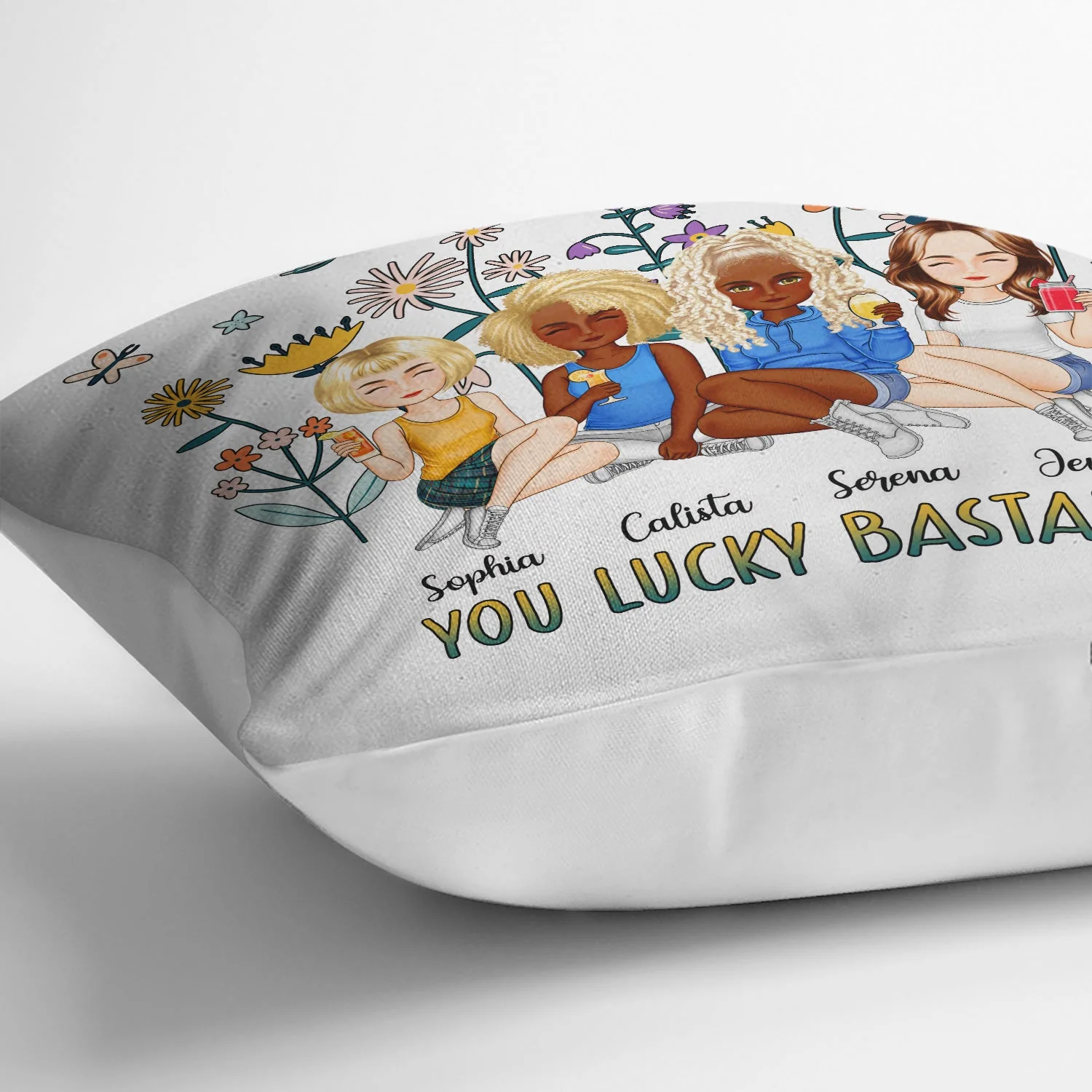 Congrats On Being My Bestie Flower - Gift For Bestie - Personalized Pillow - Image 3