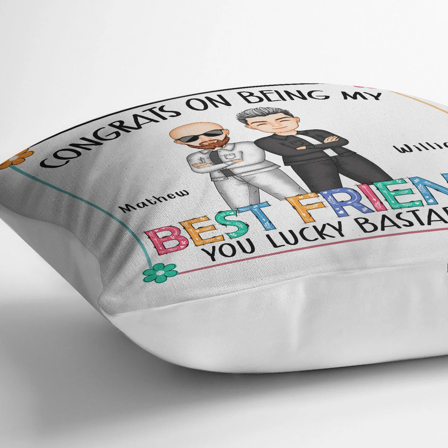 Congrats On Being My Bestie - Gift For Bestie - Personalized Pillow - Image 3