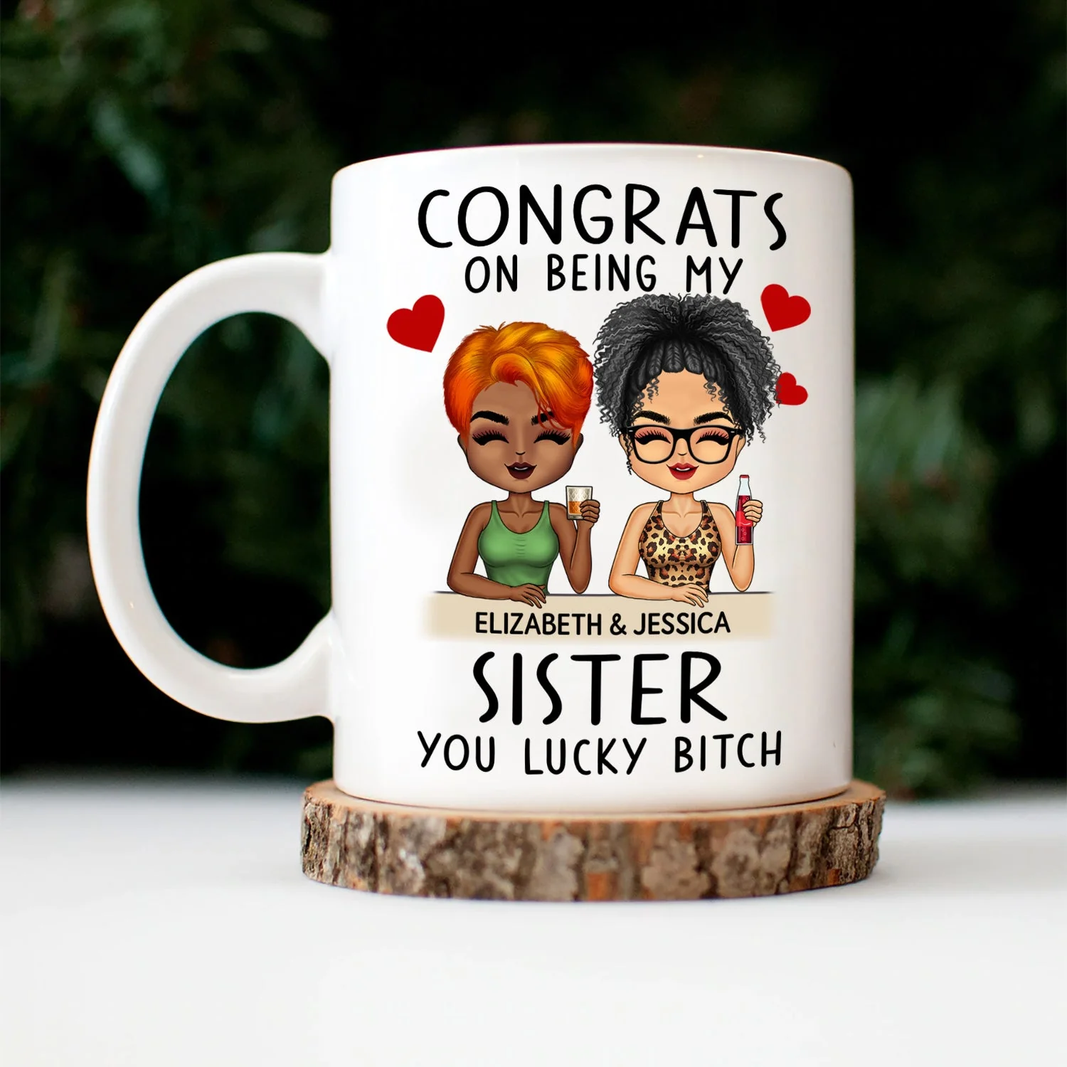 Congrats On Being My Brother Chibi - Birthday, Funny Gift For Brothers, Sisters, Sibling, Family - Personalized Mug - Image 3