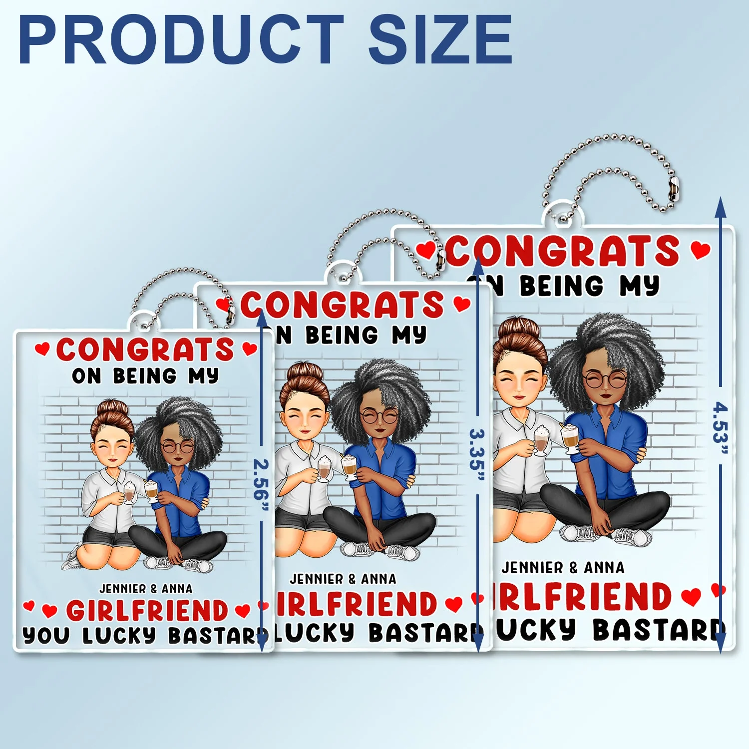 Congrats On Being My Husband - Anniversary, Funny Gift For Couples, Family - Personalized Acrylic Car Hanger - Image 4