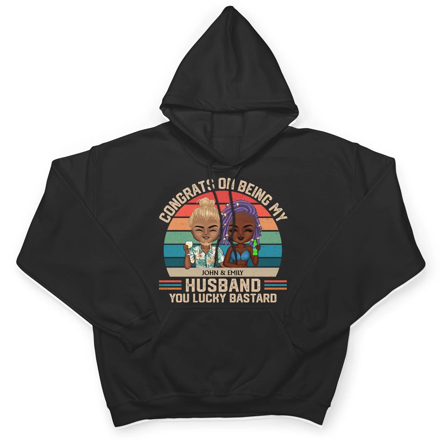 Congrats On Being My Husband - Anniversary, Vacation, Funny Gift For Couples, Family - Personalized Custom T Shirt - Image 4