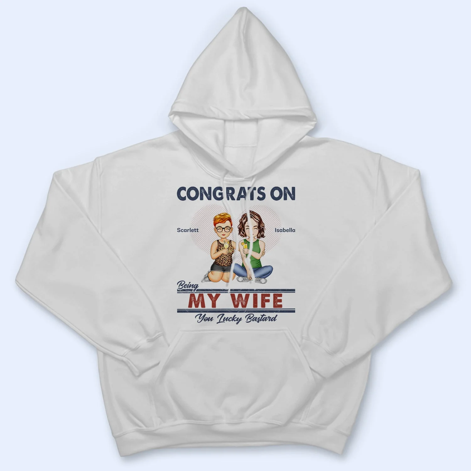 Congrats On Being My Husband - Loving Gift For Couples - Personalized Custom T Shirt - Image 4