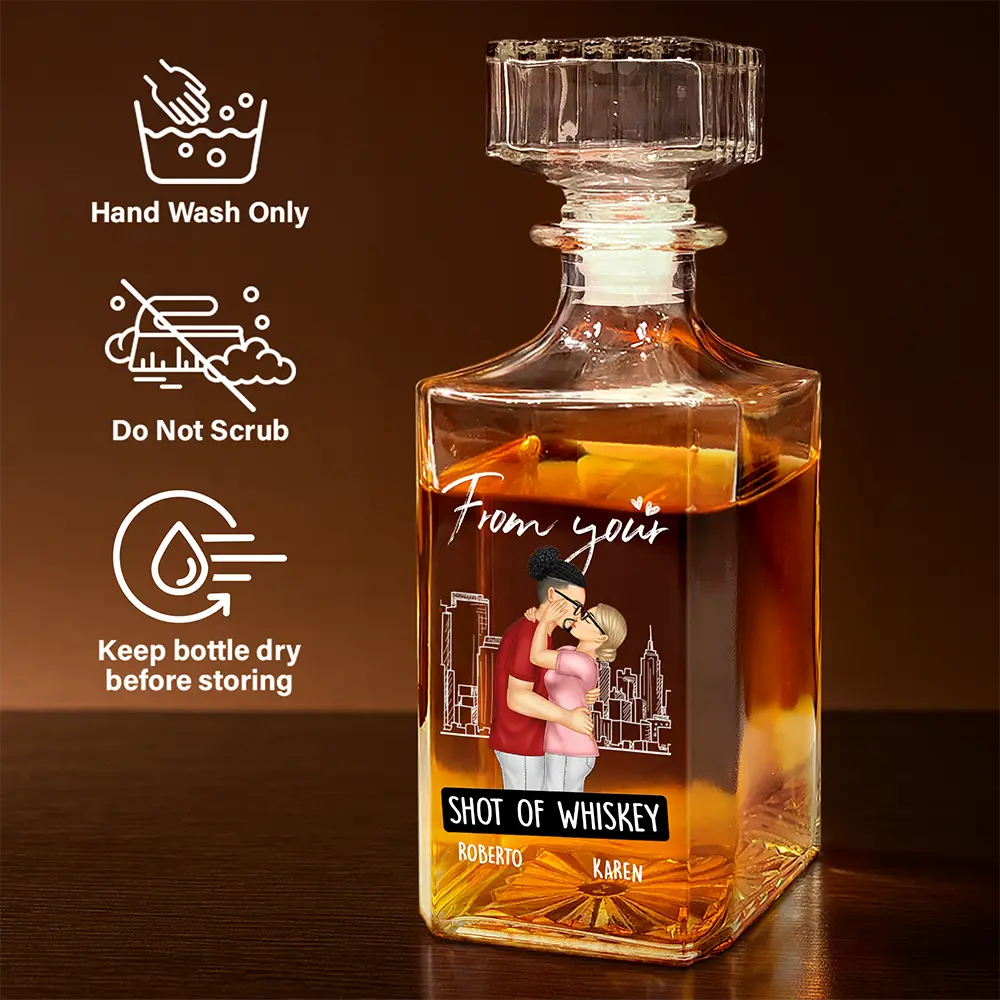 Congrats On Being - Personalized Square Whiskey Bottle - Image 6