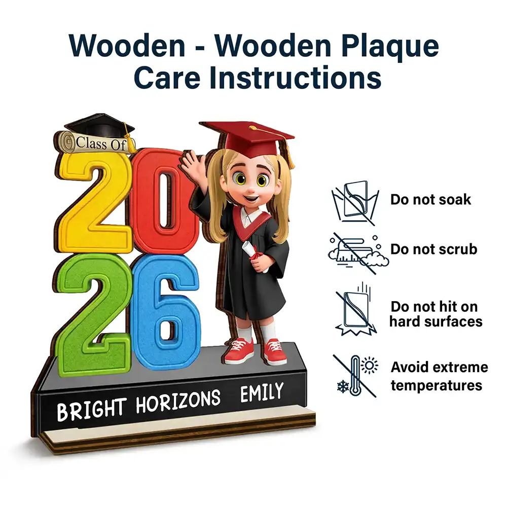 Congrats Pre-k Preschool Kindergarten Graduated - Personalized Custom Shaped Wooden Plaque - Image 6