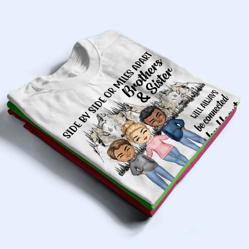 Connected By Heart Hoodie Friends - BFF Bestie Gift - Personalized Custom Hoodie - Image 3