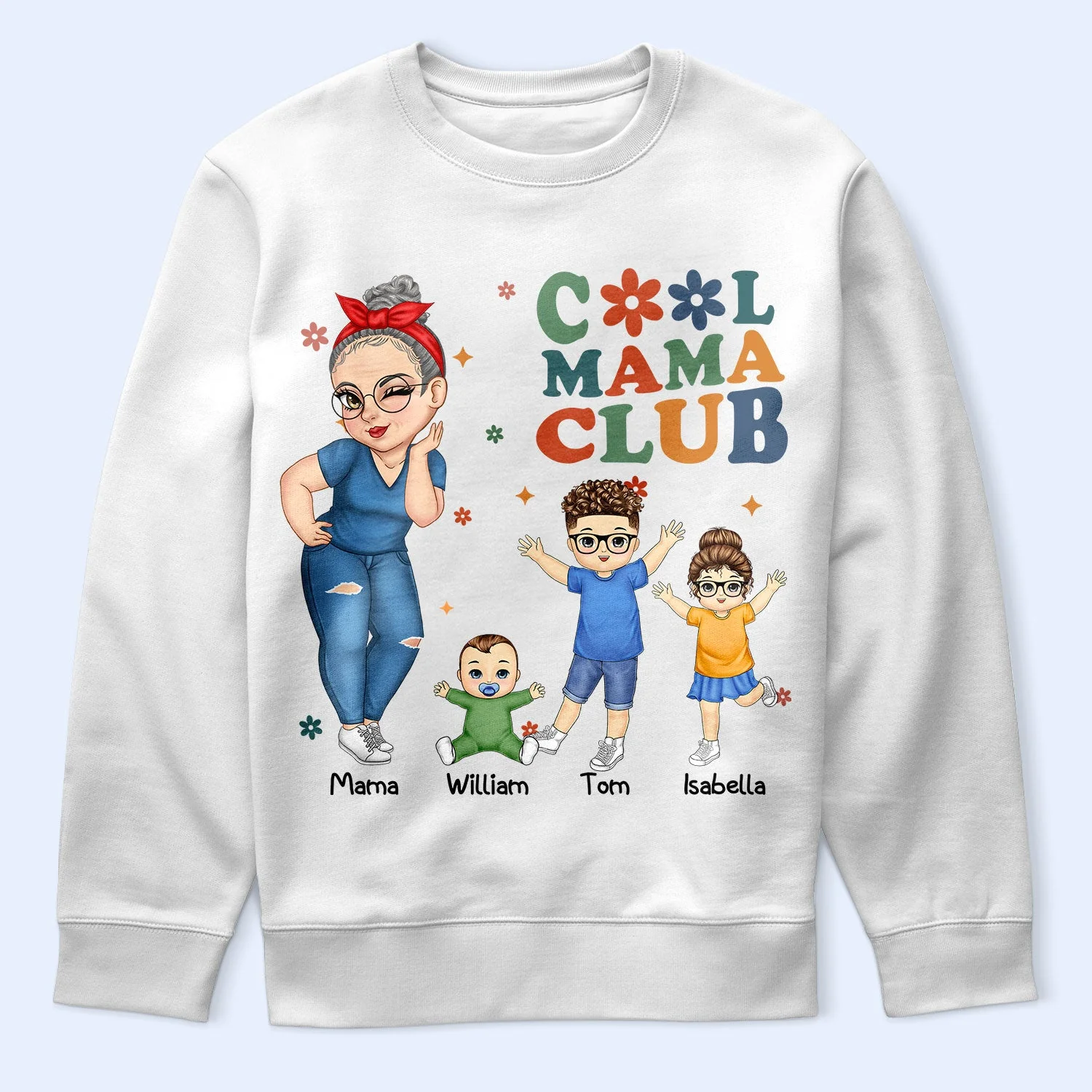 Cool Grandma Club - Funny Gift For Grandma, Mom, Nana, Gigi - Personalized T Shirt - Image 5