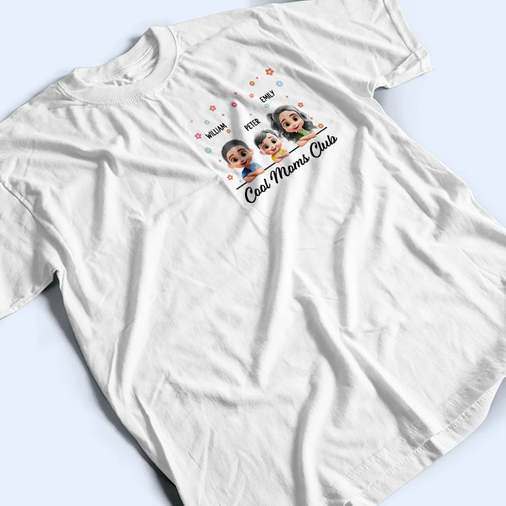 Cool Moms Club - Personalized T Shirt - Image 3