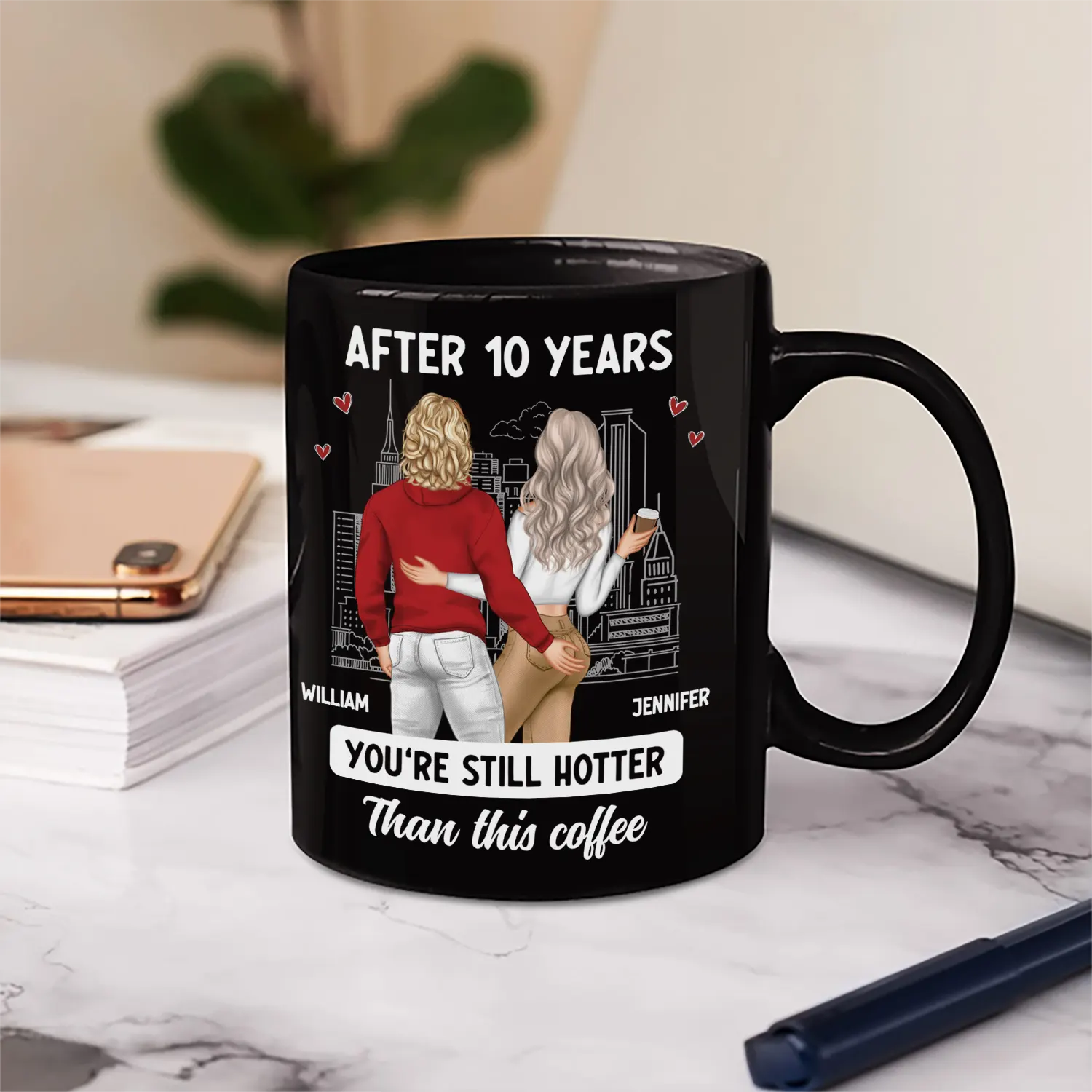 Couple After Years Hotter Than This Coffee - Gift For Couples - Personalized Mug - Image 5
