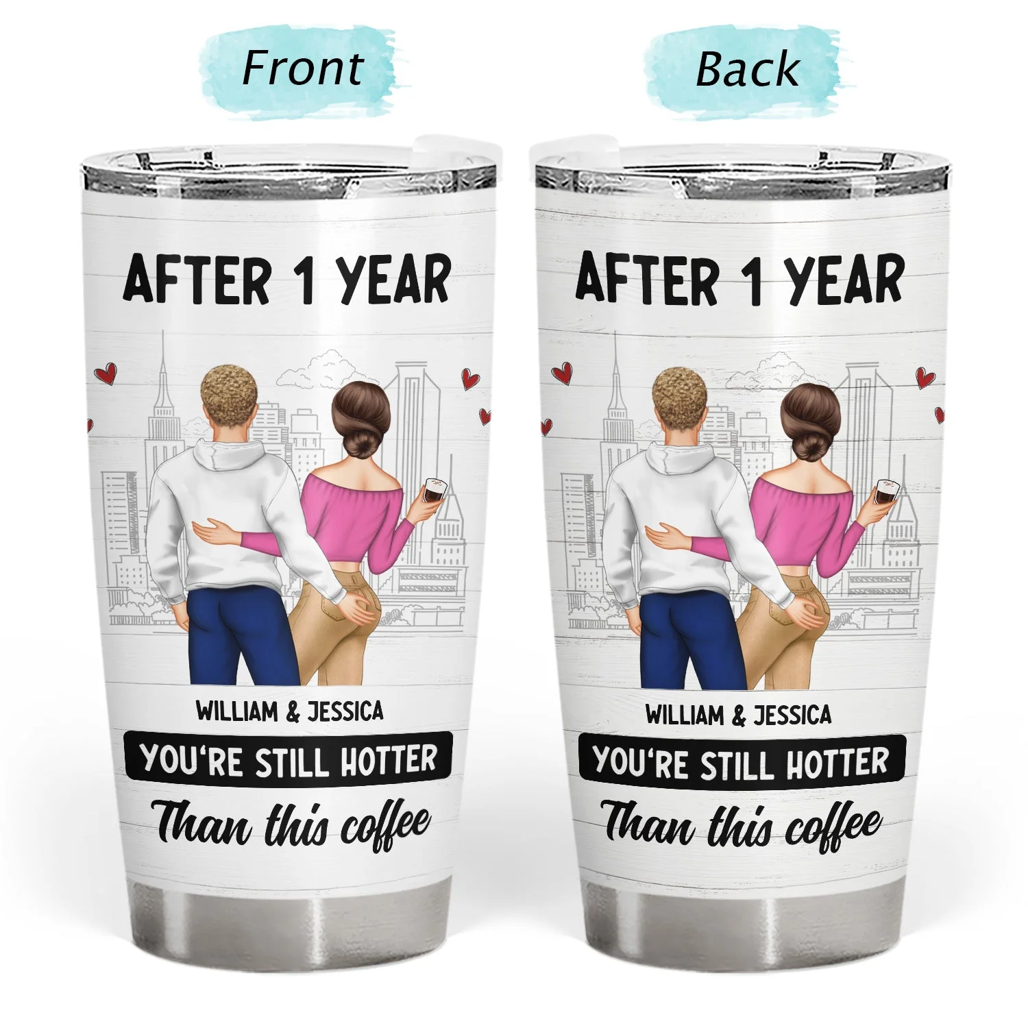 Couple After Years Hotter Than This Coffee - Gift For Couples - Personalized Tumbler - Image 3