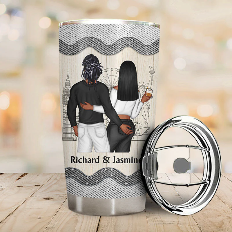 Couple Always Be By Your Side - Personalized Custom Tumbler - Image 2