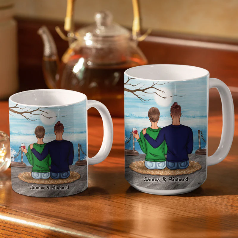 Couple Annoying Each Other Since - Personalized Custom White Edge-to-Edge Mug - Image 3
