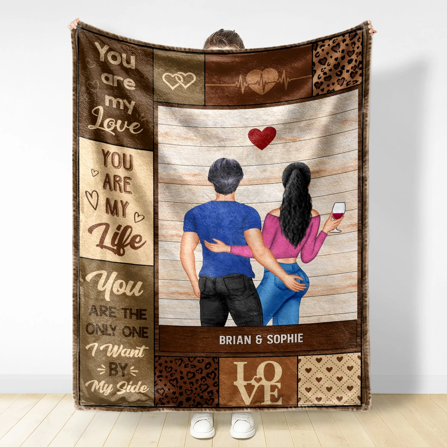 Couple Back Side You Are My Love You Are My Life - Gift For Couples - Personalized Fleece Blanket - Image 2
