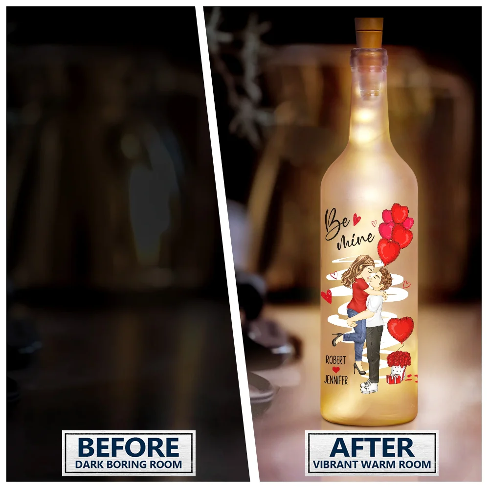 Couple Be Mine - Personalized Bottle Light - Image 3