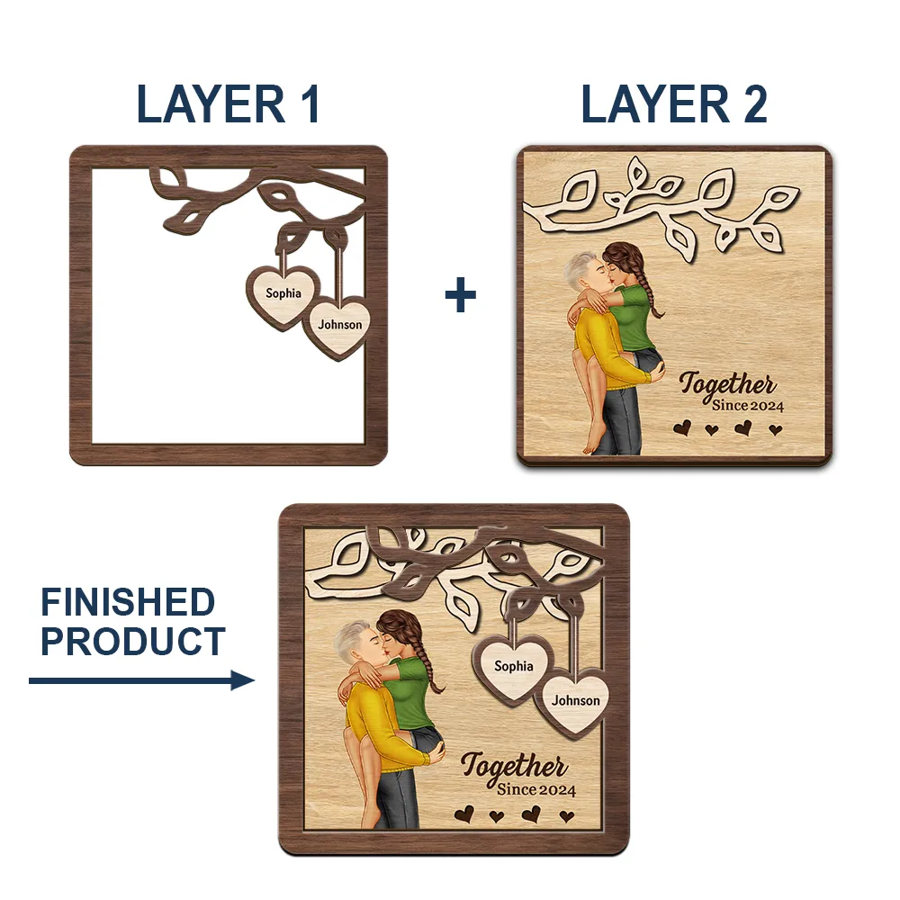 Couple Better Together - Personalized Custom Shaped Car Visor Clip - Image 4