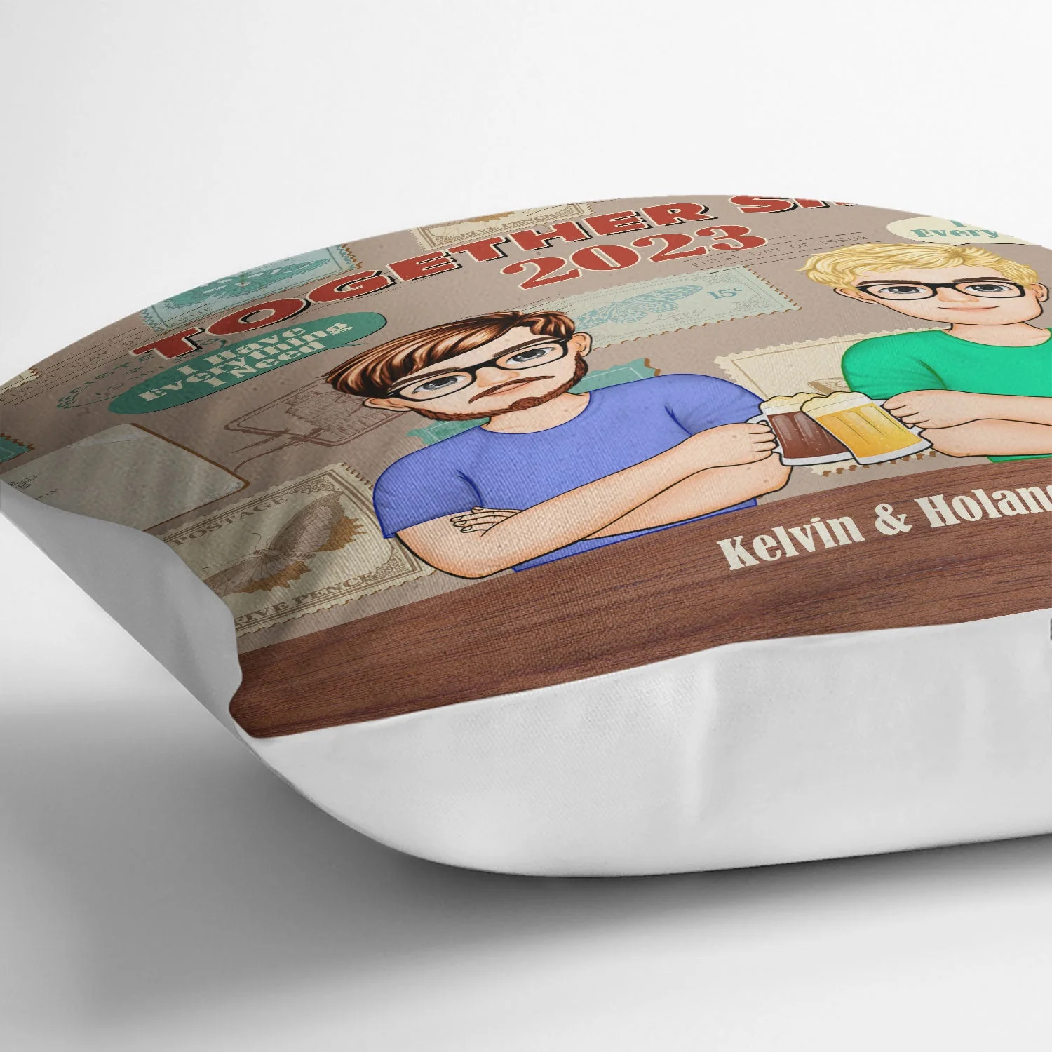 Couple Drinking Together Since - Gift For Couples - Personalized Pillow - Image 3