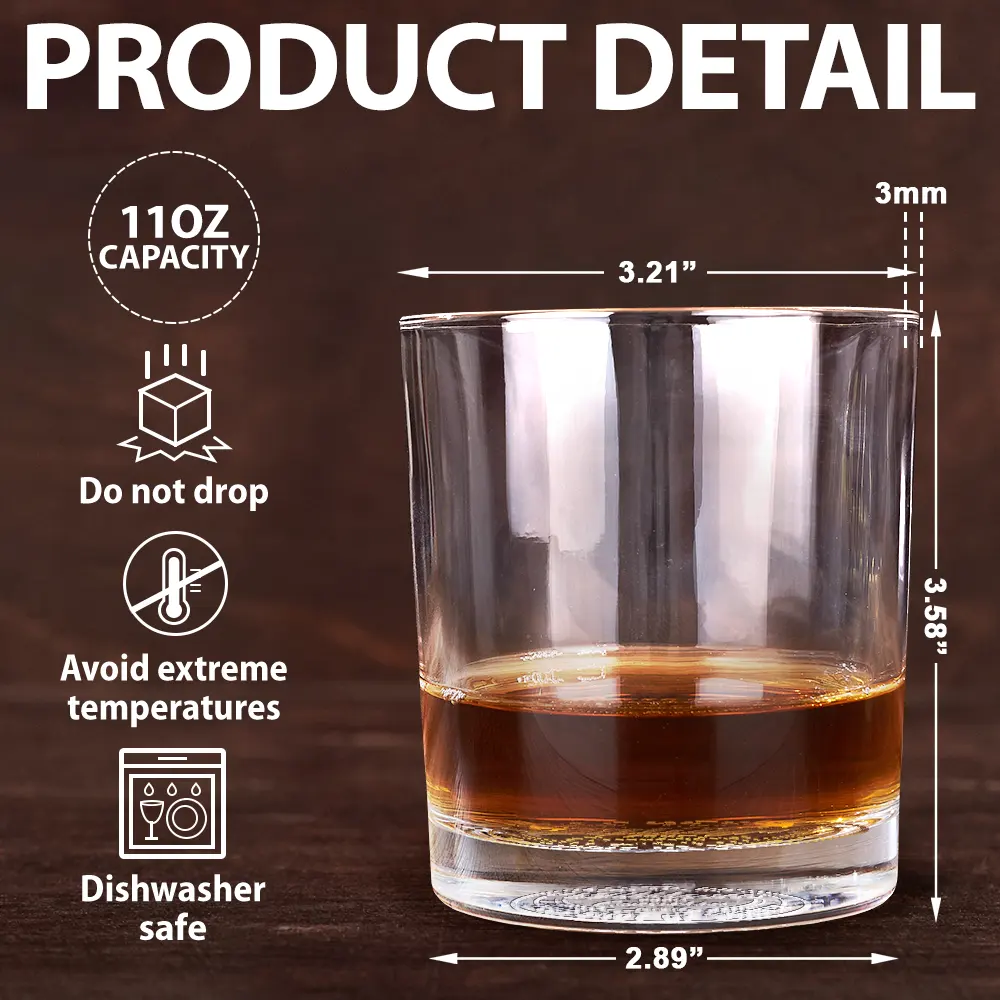 Couple Fill Me Up Daddy Husband Wife - Personalized Engraved Whiskey Glass - Image 5