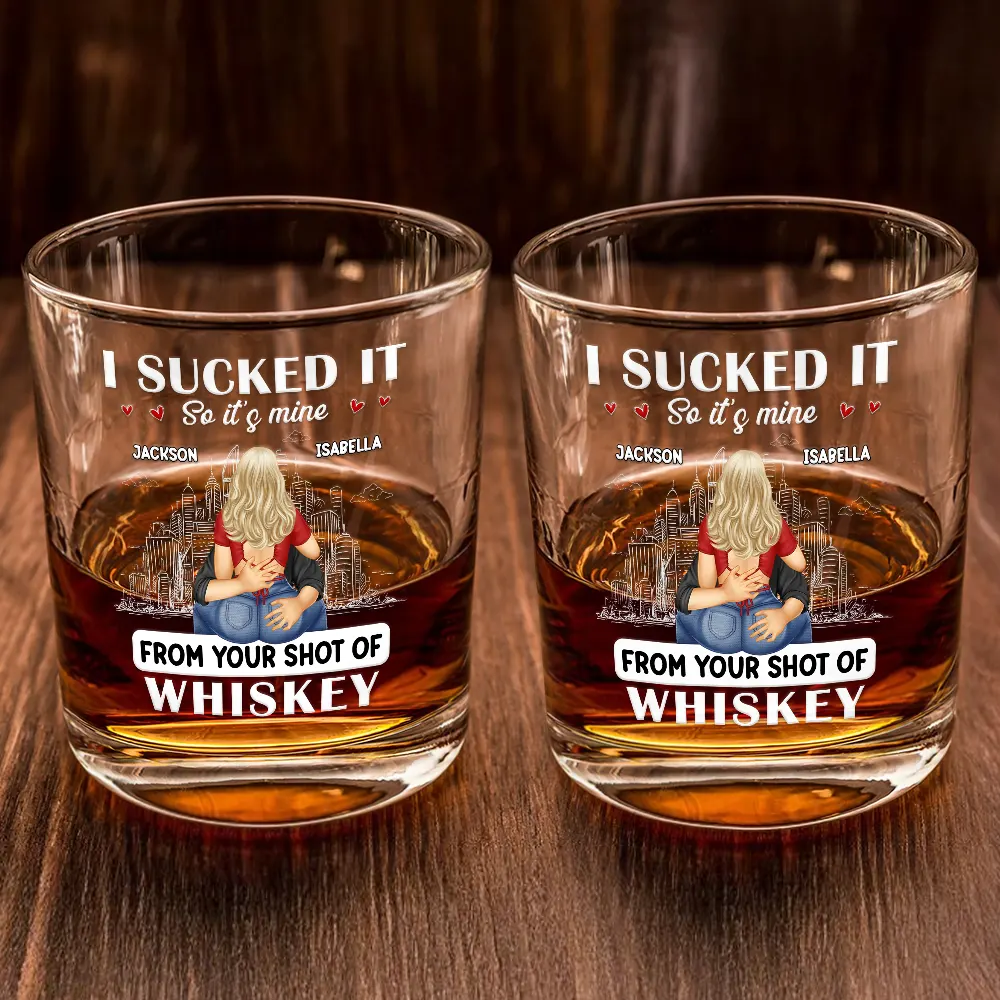 Couple I Licked It So It's Mine - Personalized Whiskey Glass - Image 2
