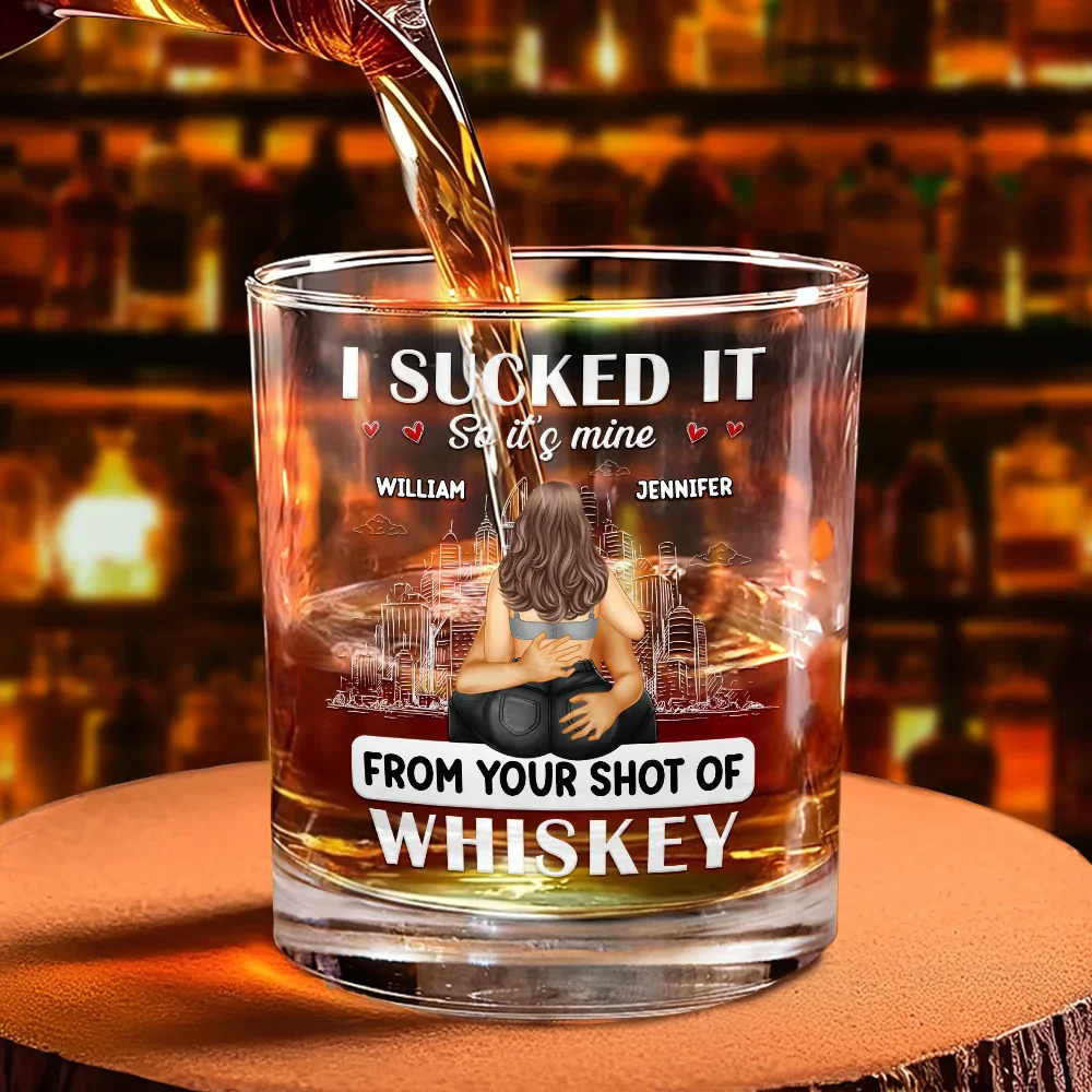 Couple I Licked It So It's Mine - Personalized Whiskey Glass - Image 4