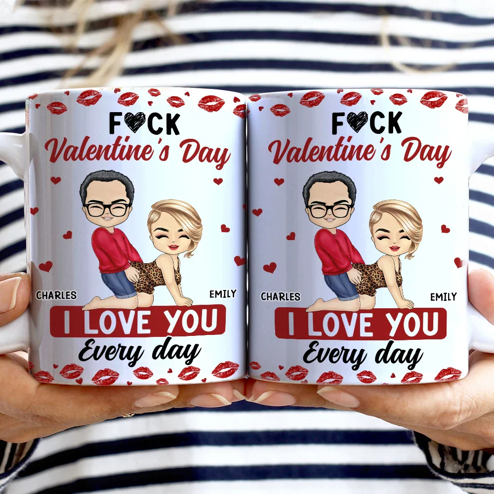 Couple I Love You Every Day - Personalised White Edge-to-Edge Mug - Image 2