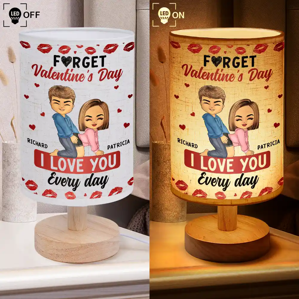 Couple I Love You Every Day - Personalized Fabric Lamp - Image 4