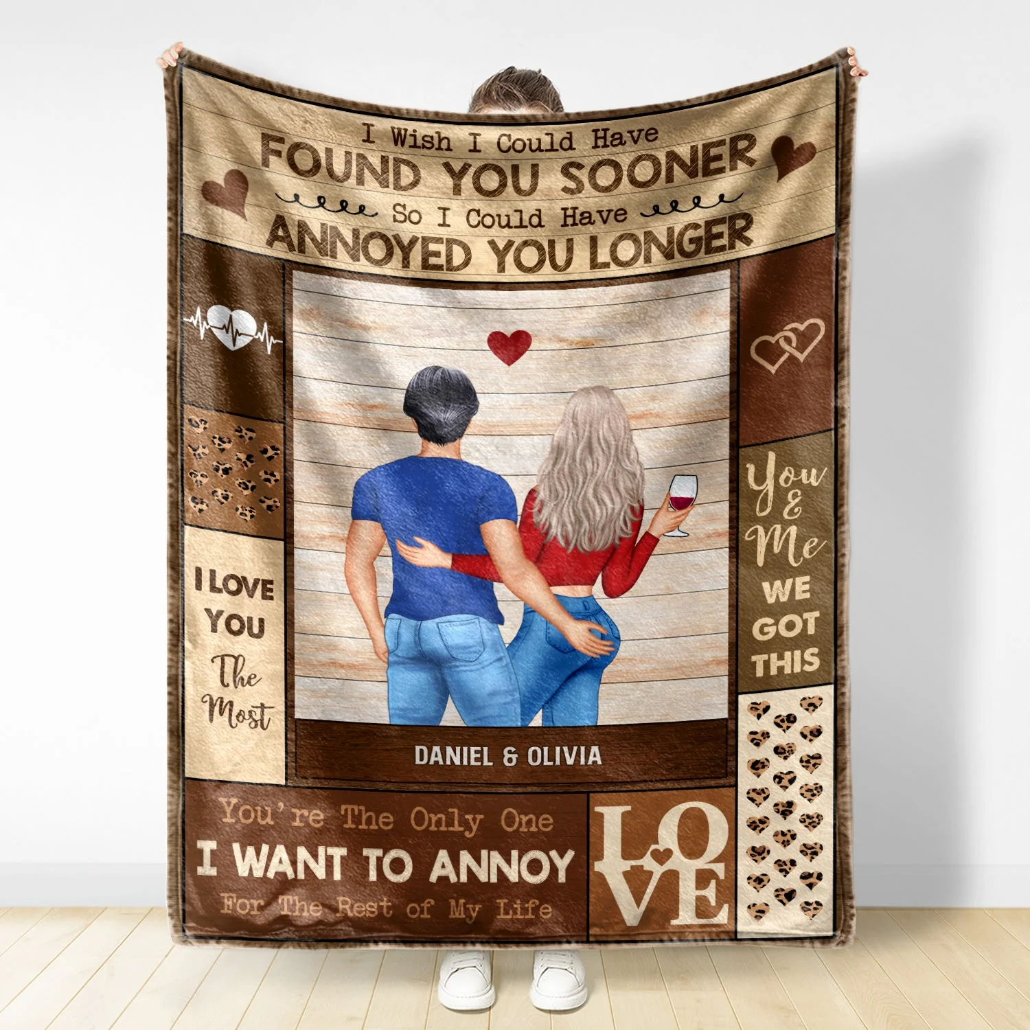 Couple I Wish I Could Found You Sooner - Gift For Couples - Personalized Custom Fleece Blanket - Image 2