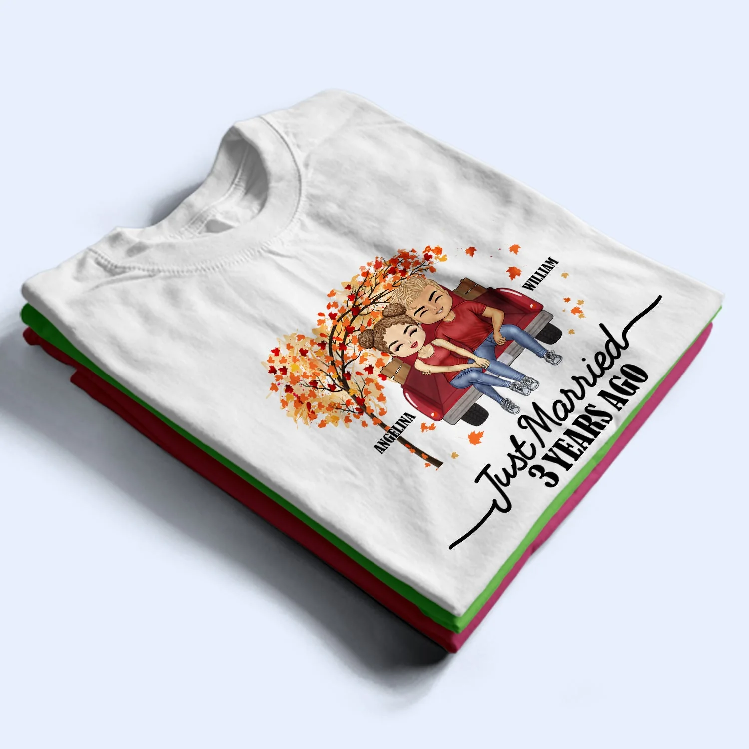 Couple Just Married Years Ago - Gift For Couples - Personalized T Shirt - Image 2