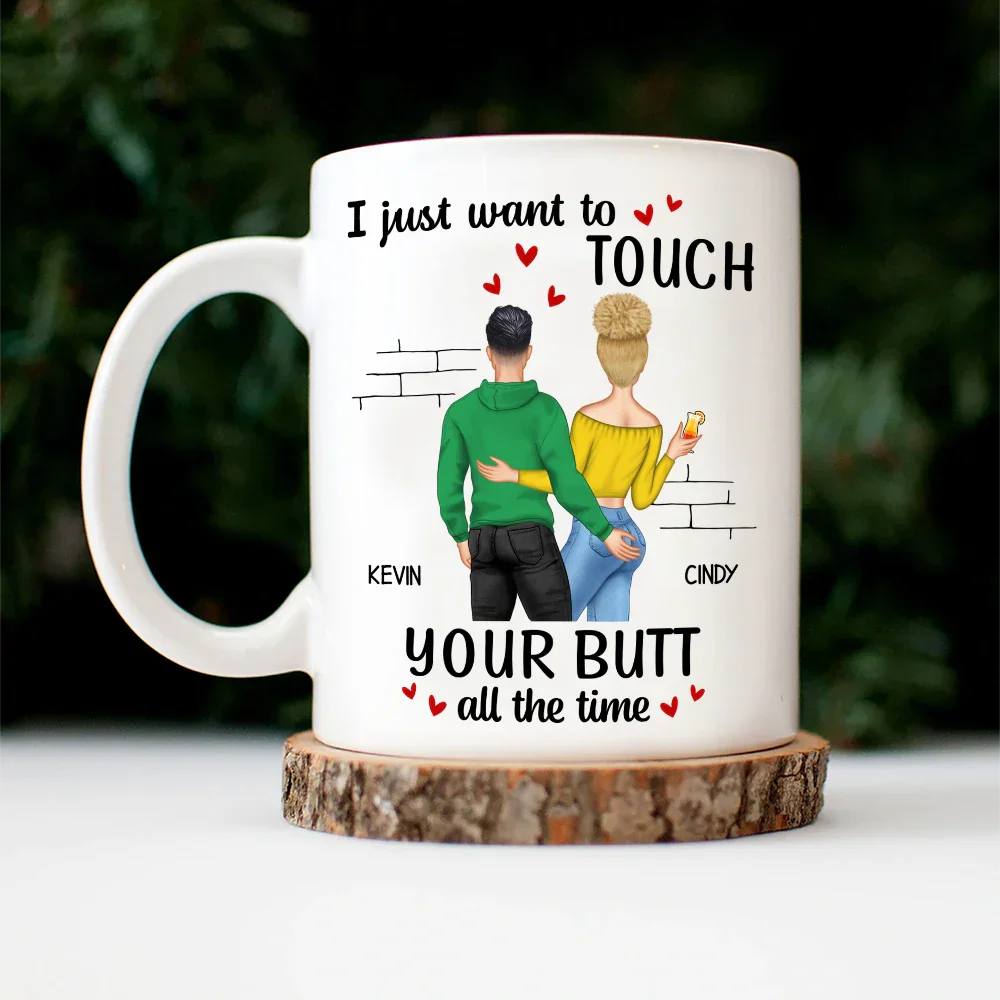 Couple Just Want To Touch Your - Personalized Mug - Image 5