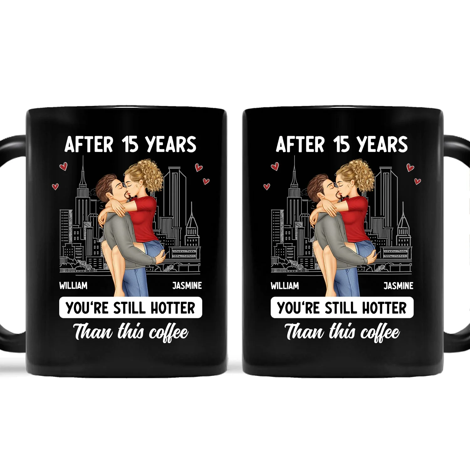 Couple Kissing After Years Hotter Than This Coffee - Gift For Couples - Personalized Mug - Image 2