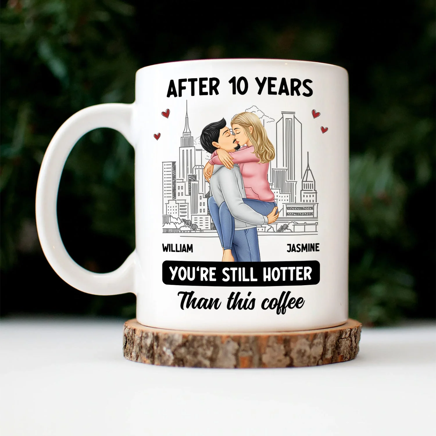 Couple Kissing After Years Hotter Than This Coffee - Gift For Couples - Personalized Mug - Image 5