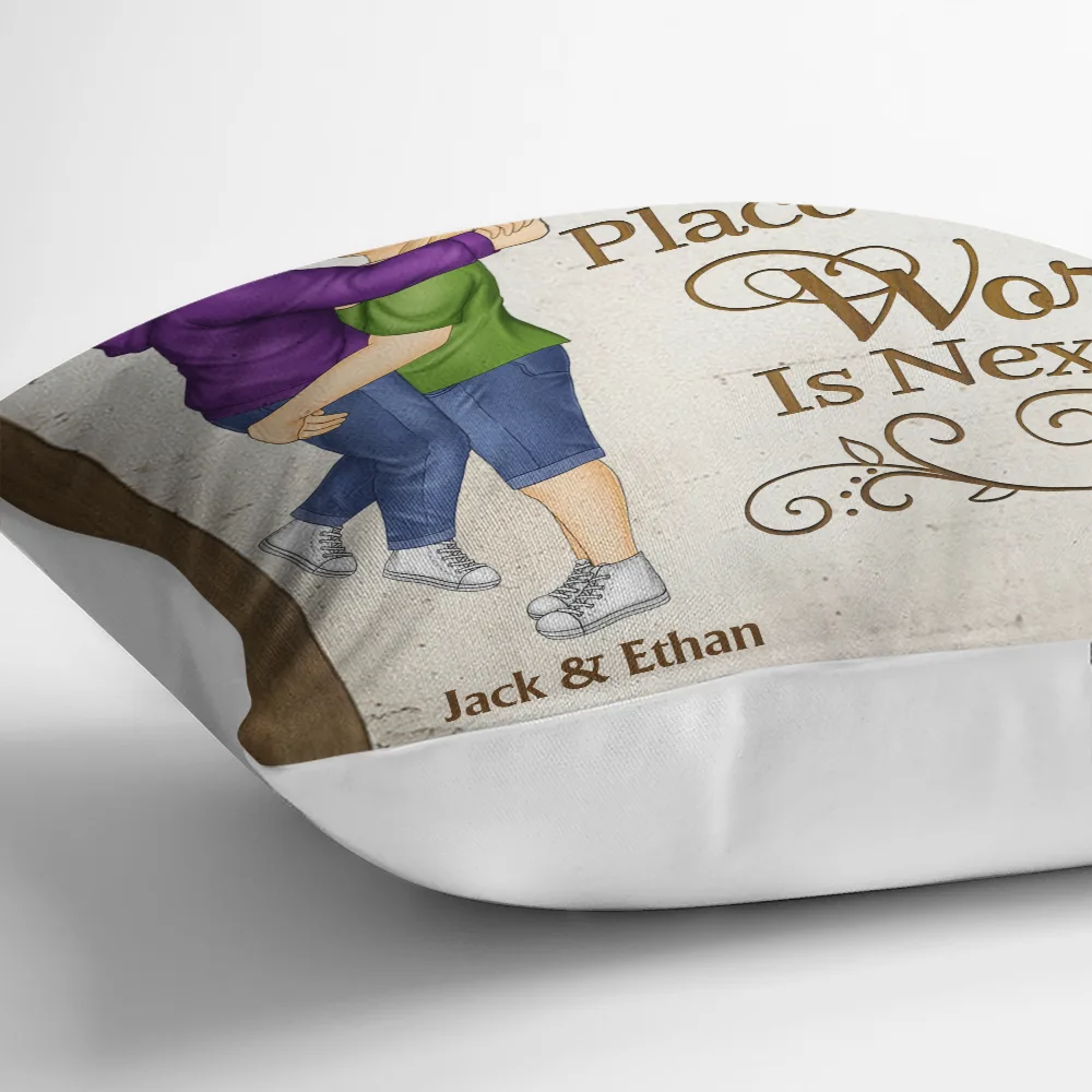 Couple Kissing My Favorite Place In All The World - Personalized Pillow - Image 3