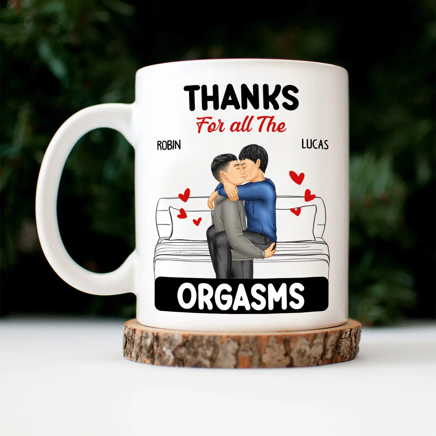 Couple Kissing Thanks For All - Gift For Couples - Personalized Mug - Image 5