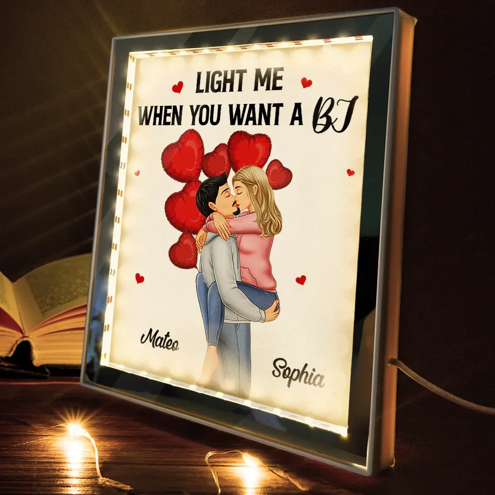 Couple Light Me When You Want - Personalized LED Mirror Frame Lamp - Image 3