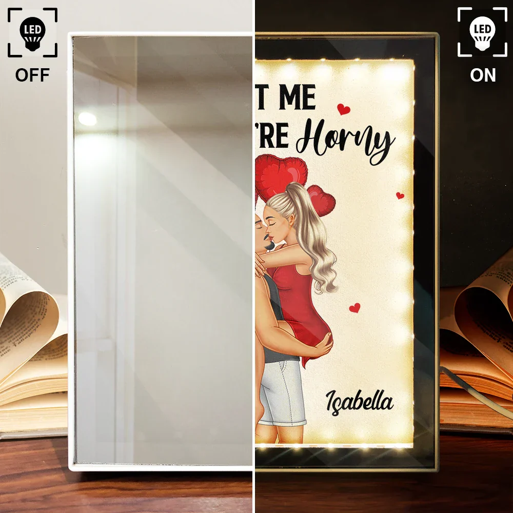 Couple Light Me When You Want - Personalized LED Mirror Frame Lamp - Image 4