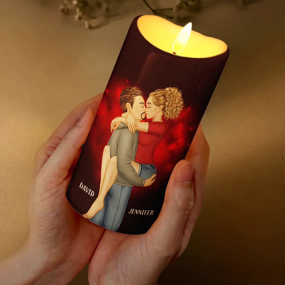 Couple Light This When You Want Me - Personalized Flameless LED Candle - Image 3
