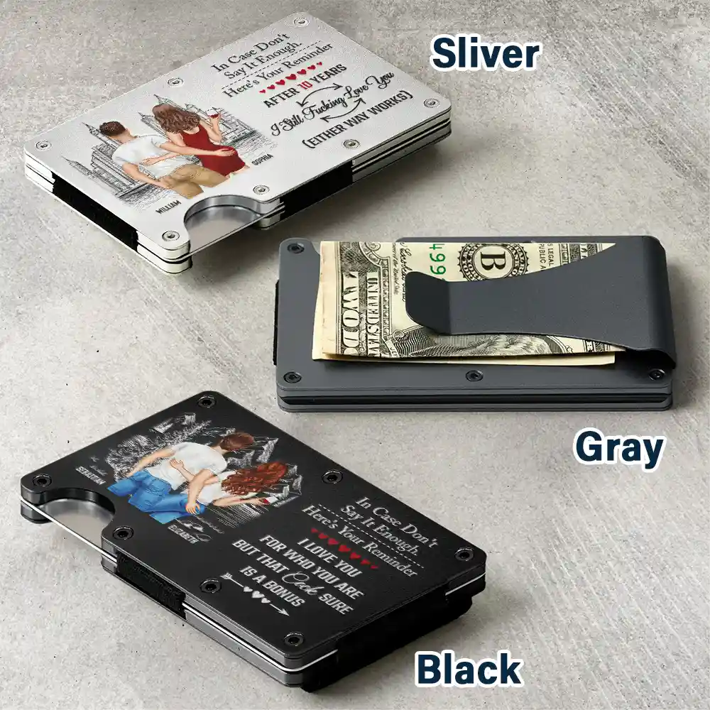 Couple Little Reminder After Year I Still Love You - Personalized Card Wallet With Money Clip - Image 4