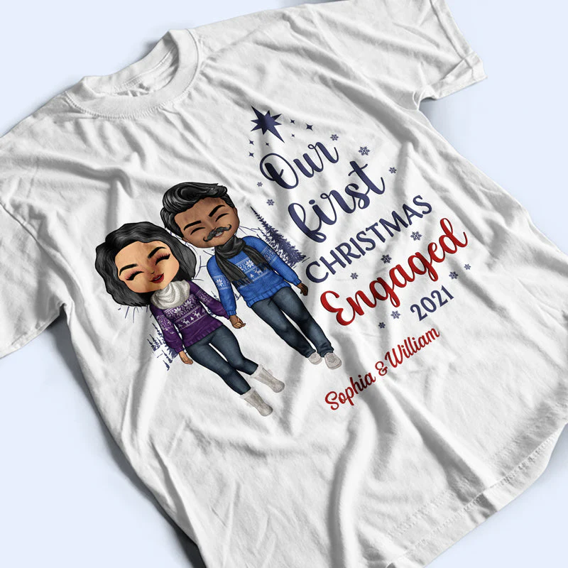 Couple Our First Christmas Together - Christmas Gift For Couple - Personalized Custom Hoodie - Image 5