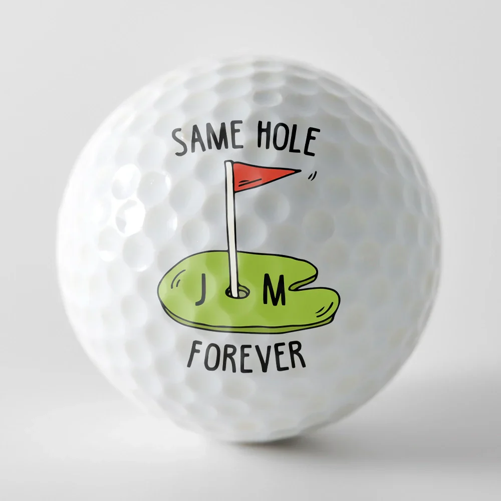 Couple Same Hole Forever - Personalized Golf Ball - Image 3