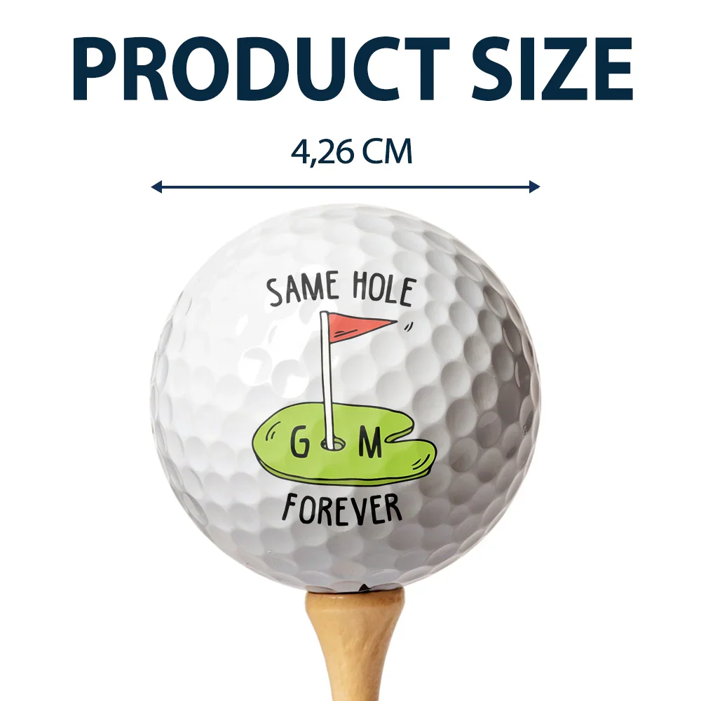Couple Same Hole Forever - Personalized Golf Ball - Image 4