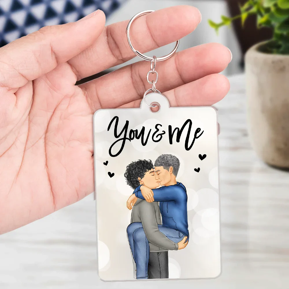 Couple Song QR Code You & Me - Personalized Acrylic Keychain - Image 5