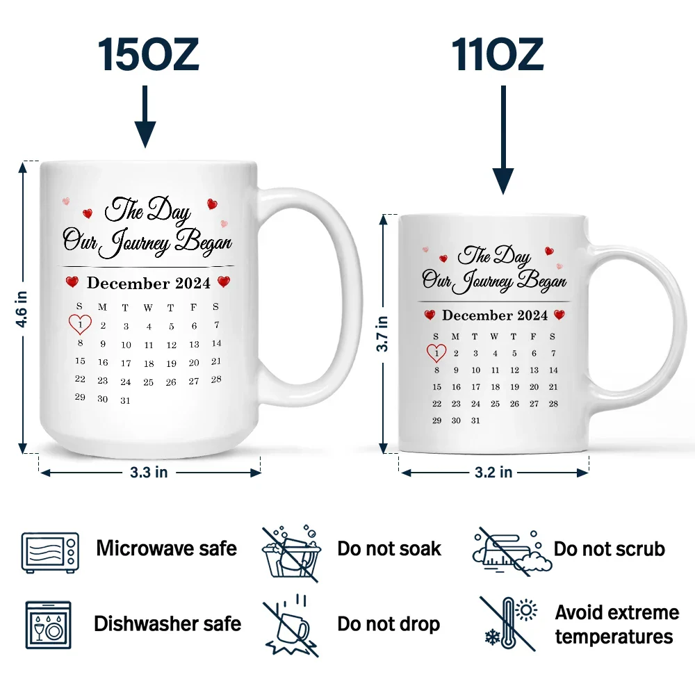 Couple The Day Our Journey Began - Personalized Mug - Image 4