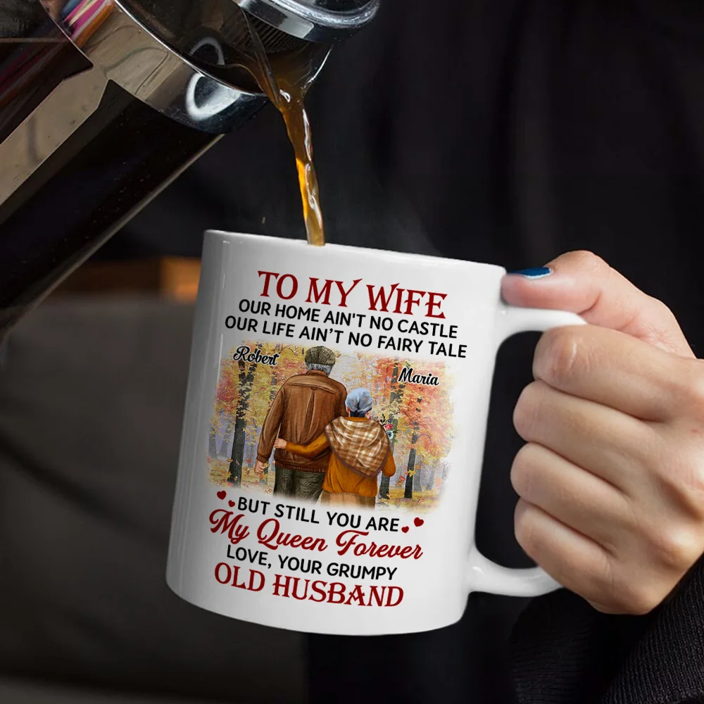 Couple To My Wife Our Home Ain't No Castle - Personalized Mug - Image 5