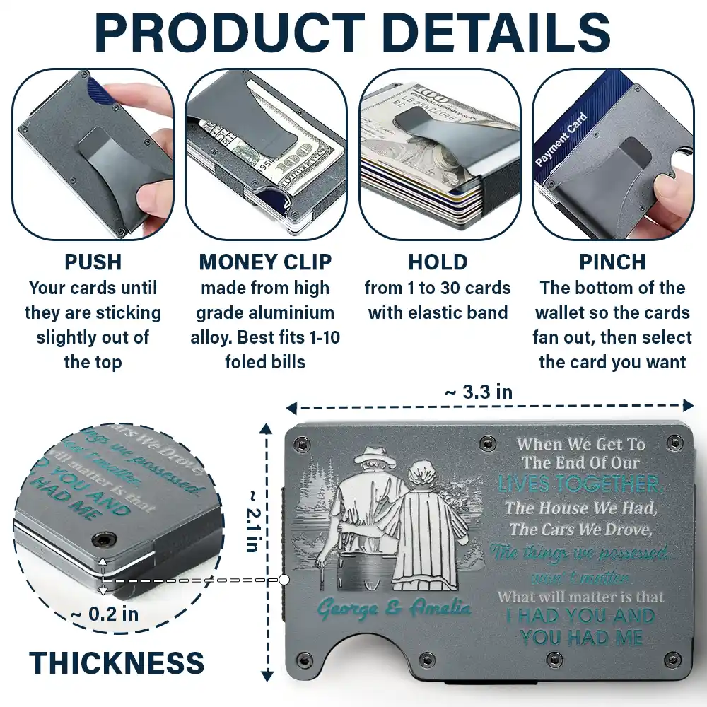 Couple When We Get To The End Of Our Lives Together - Personalized Card Wallet With Money Clip - Image 5
