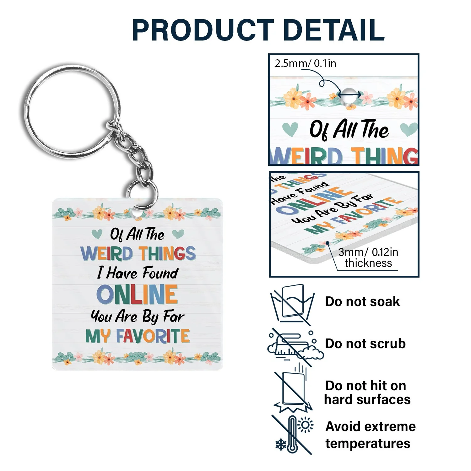 Couple You Are By Far My Favorite - Gift For Online Dating Couple - Personalized Acrylic Keychain - Image 5
